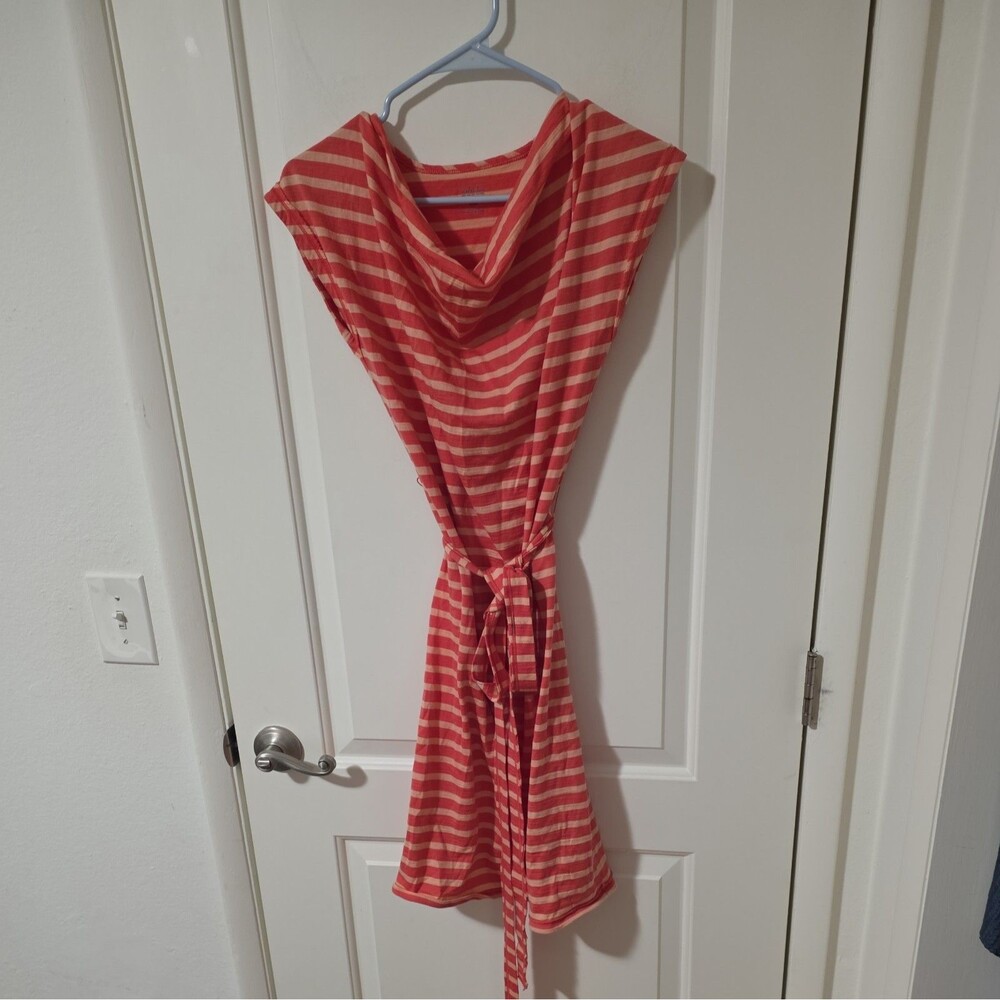 Icebreaker pizzario Dress 100% Merino Wool Belted Sz small work classics striped